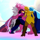 The Crystal Gems hugging it out with one final monster.